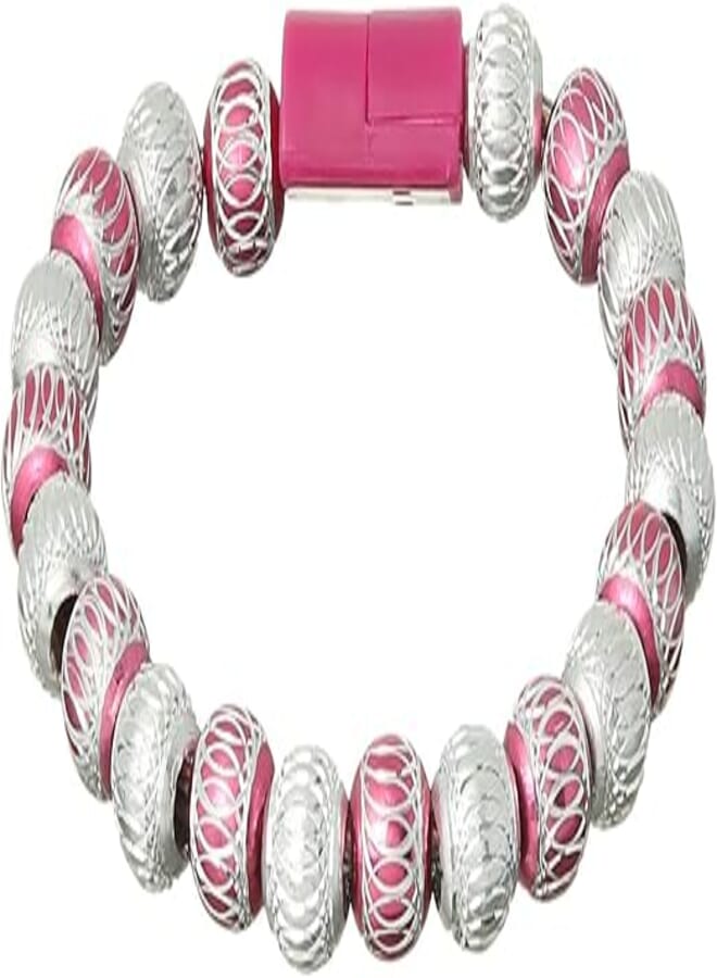 Bracelet Design Micro USB Cable with Beads (Pink)